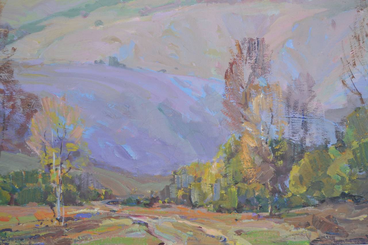 Paysage de Santa Paula Mtns en Californie du Sud du milieu du siècle dernier, Nell Walker Warner en vente 2