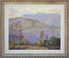Mid Century Southern California Santa Paula Mtns Landscape, Nell Walker Warner