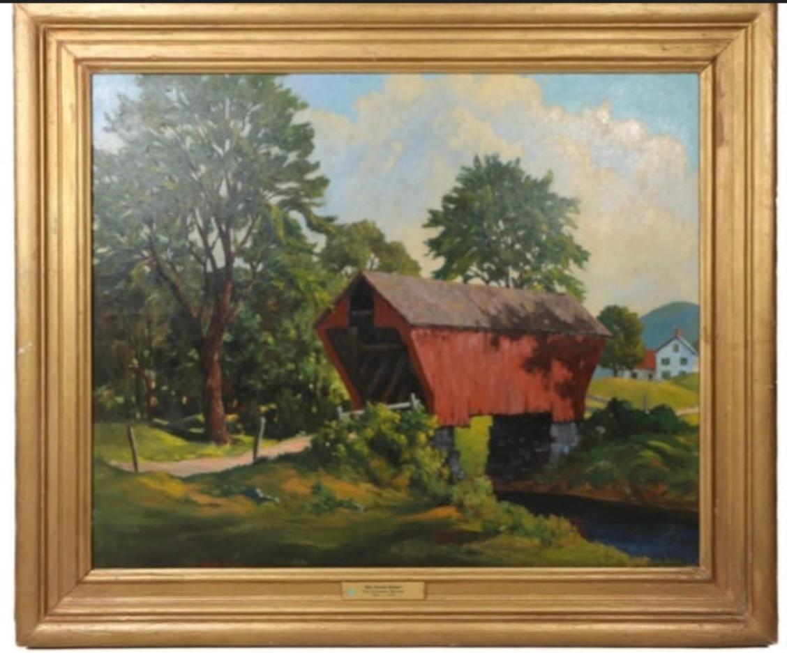 Le pont couvert - Painting de Nell Walker Warner