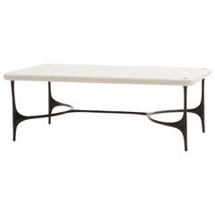 Nella Coffee Table in Cast Bronze and Gesso from Elan Atelier 