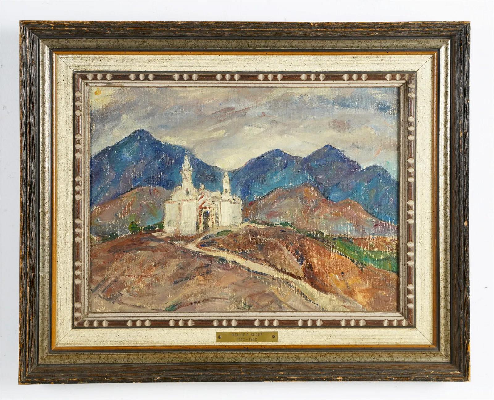 California Female Impressionist Zimapan Mexico Mountain Landscape Oil Painting For Sale 1
