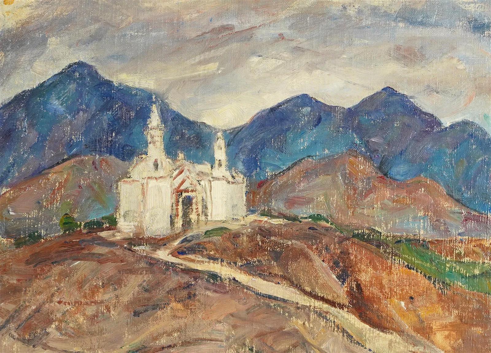 California Female Impressionist Zimapan Mexico Mountain Landscape Oil Painting For Sale 2
