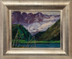 In Glacier Park: Original-Ölgemälde des Glacier National Park, Montana, 1920er Jahre