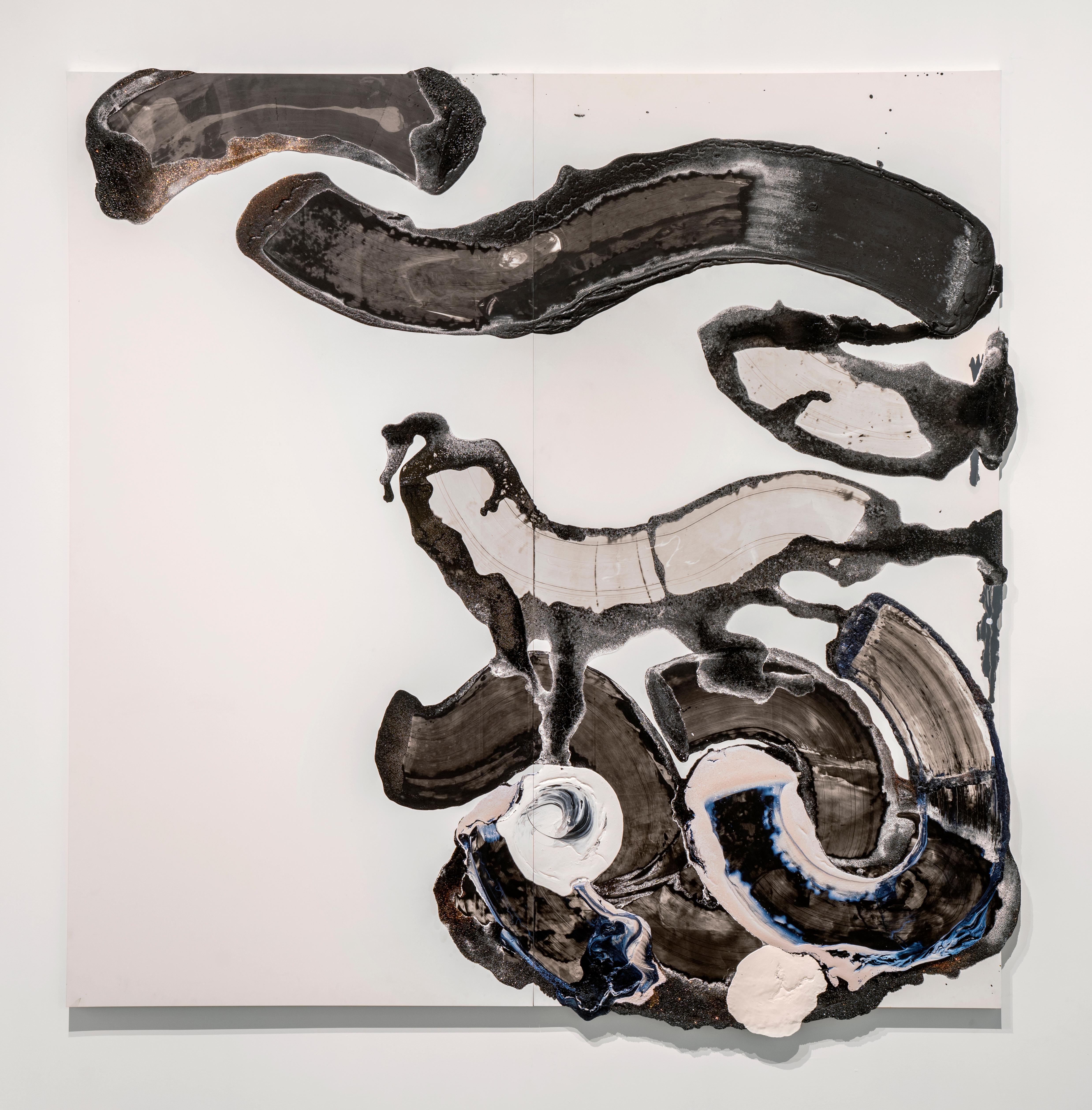 Nellie King Solomon Abstract Painting - Breaking Up the Concrete Cloud