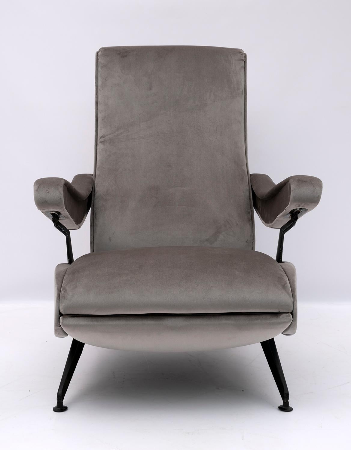 Nello Pini Mid-Century Modern Italian Reclining Armchair for Oscar Gigante 1959 6