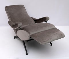 Nello Pini Mid-Century Modern Italian Reclining Armchair for Oscar Gigante 1959