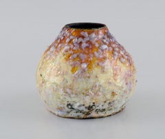 Nelly Amadieu for Limoges, Bronze Vase in Enamel Work, Mid-20th C.