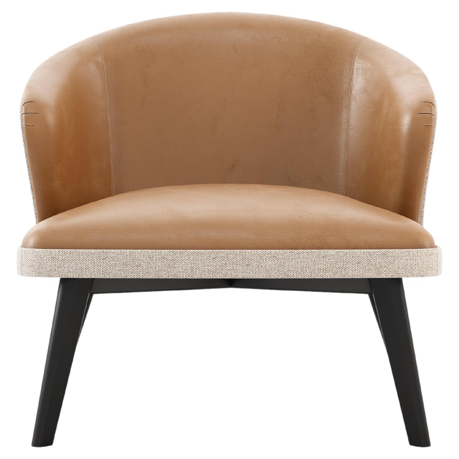 Contemporary Interlaced Leather Armchair at 1stDibs
