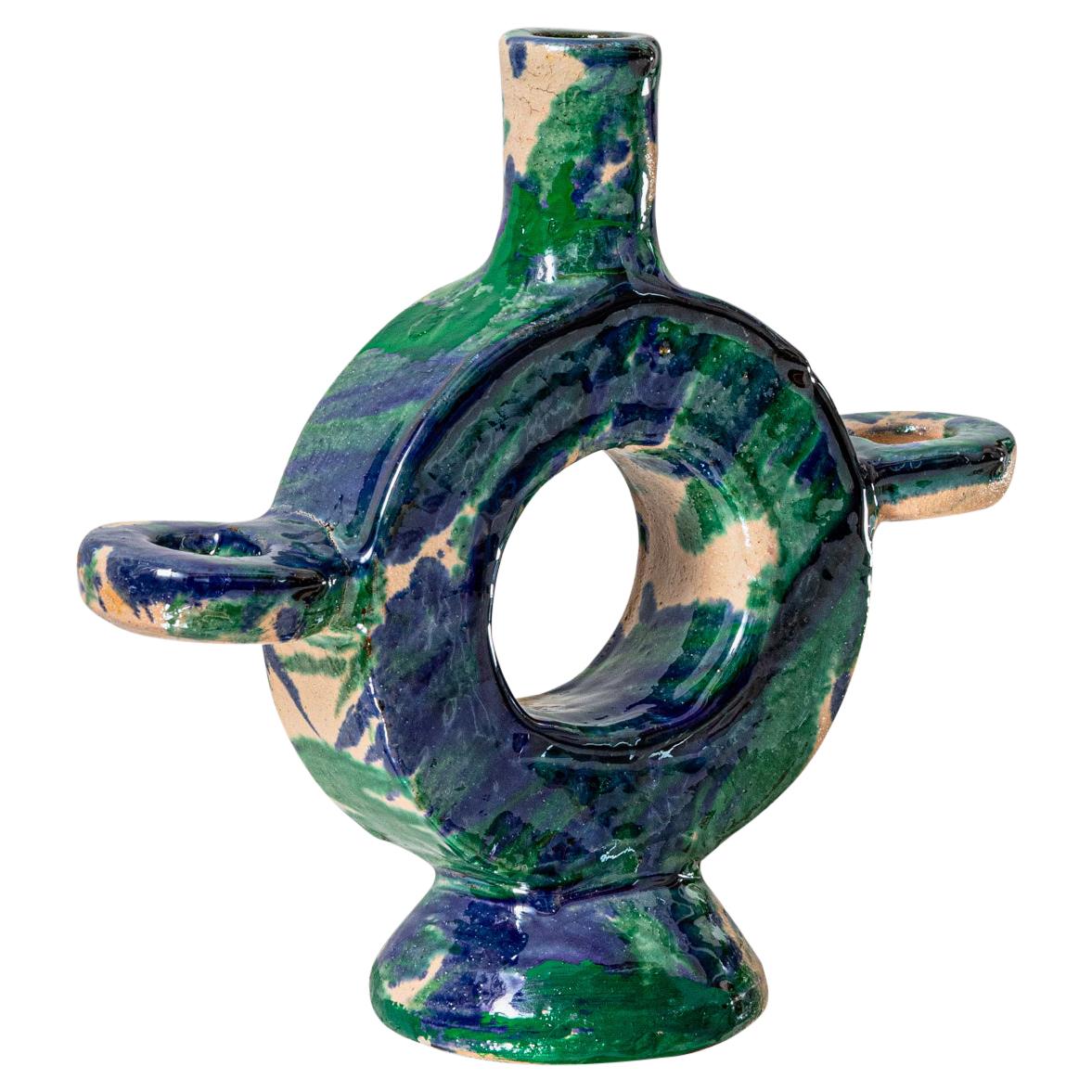 Nelo, Blue and Green Candle Holder