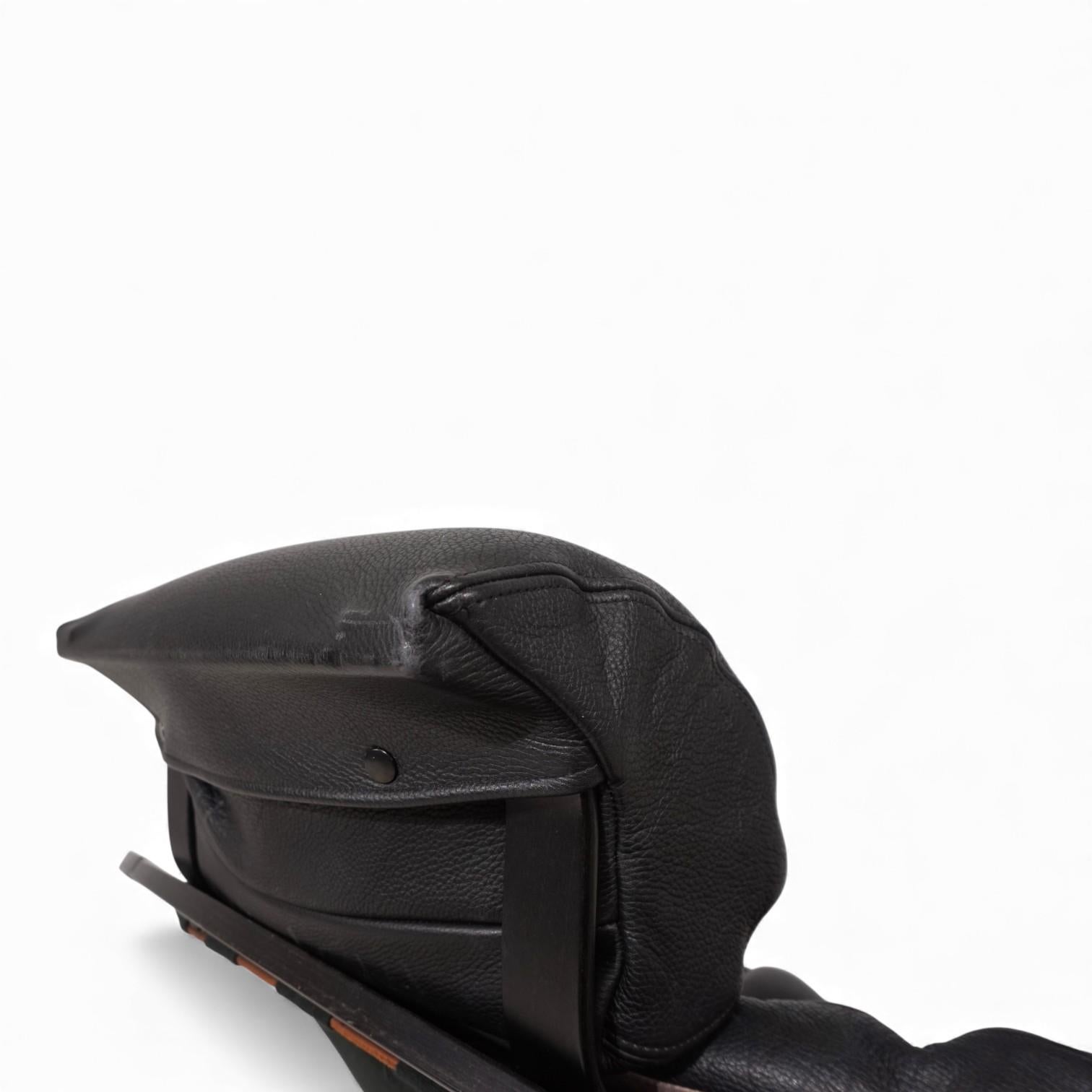 Chaise longue en cuir noir Nelo Kroken par Åke Fribytter, 1970 en vente 8