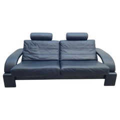Nelo Kroken Sofá Åke Fribytter Diseñador Ledersofa Sofá de diseño Sofá en schwarz