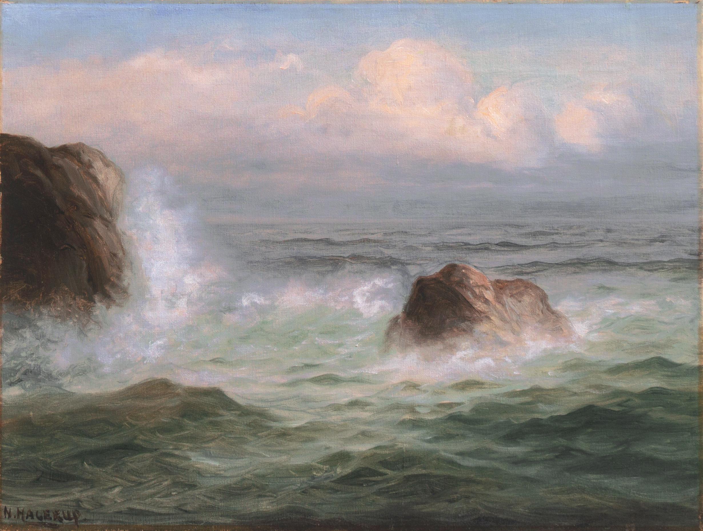 'Pacific Sunset Clouds', California, Berlin Royal Academy, SFAA, De Young Museum - Painting by Nels Hagerup