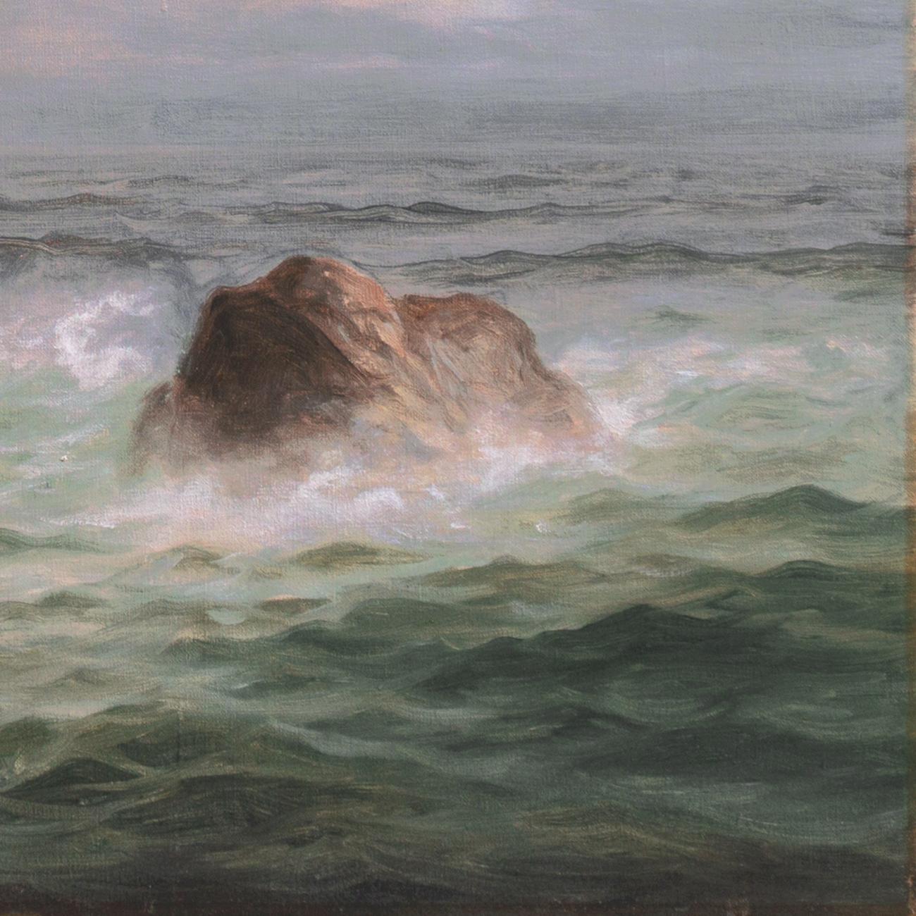 'Pacific Sunset Clouds', California, Berlin Royal Academy, SFAA, De Young Museum - Gray Landscape Painting by Nels Hagerup