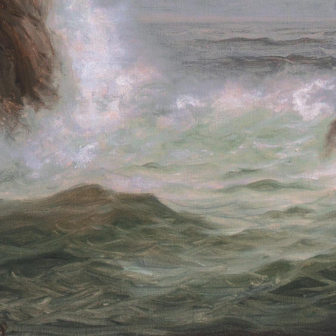 Signed lower left, 'N. Hagerup' for Nels Hagerup (Norwegian-American, 1864-1922) and painted circa 1900.

Born in Christiania, Norway into an artistic family that included the composer Edvard Hagerup Grieg, Nels Hagerup studied at the Christiania