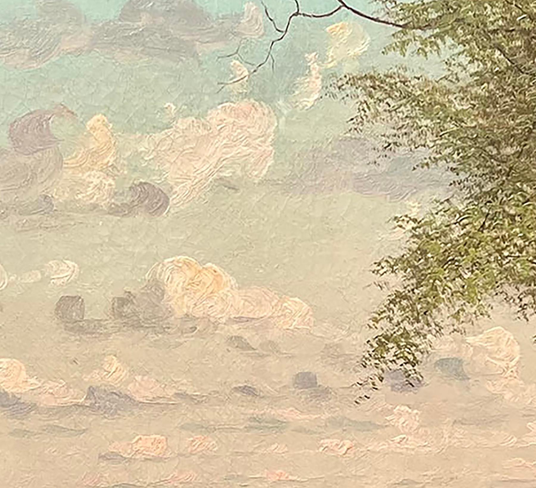 Lago Minnetonka dell'artista della Scuola del Fiume Hudson Nelson Augustus Moore (1824-1902) 2