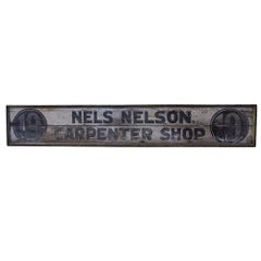 Antique Nelson Carpentry Sign