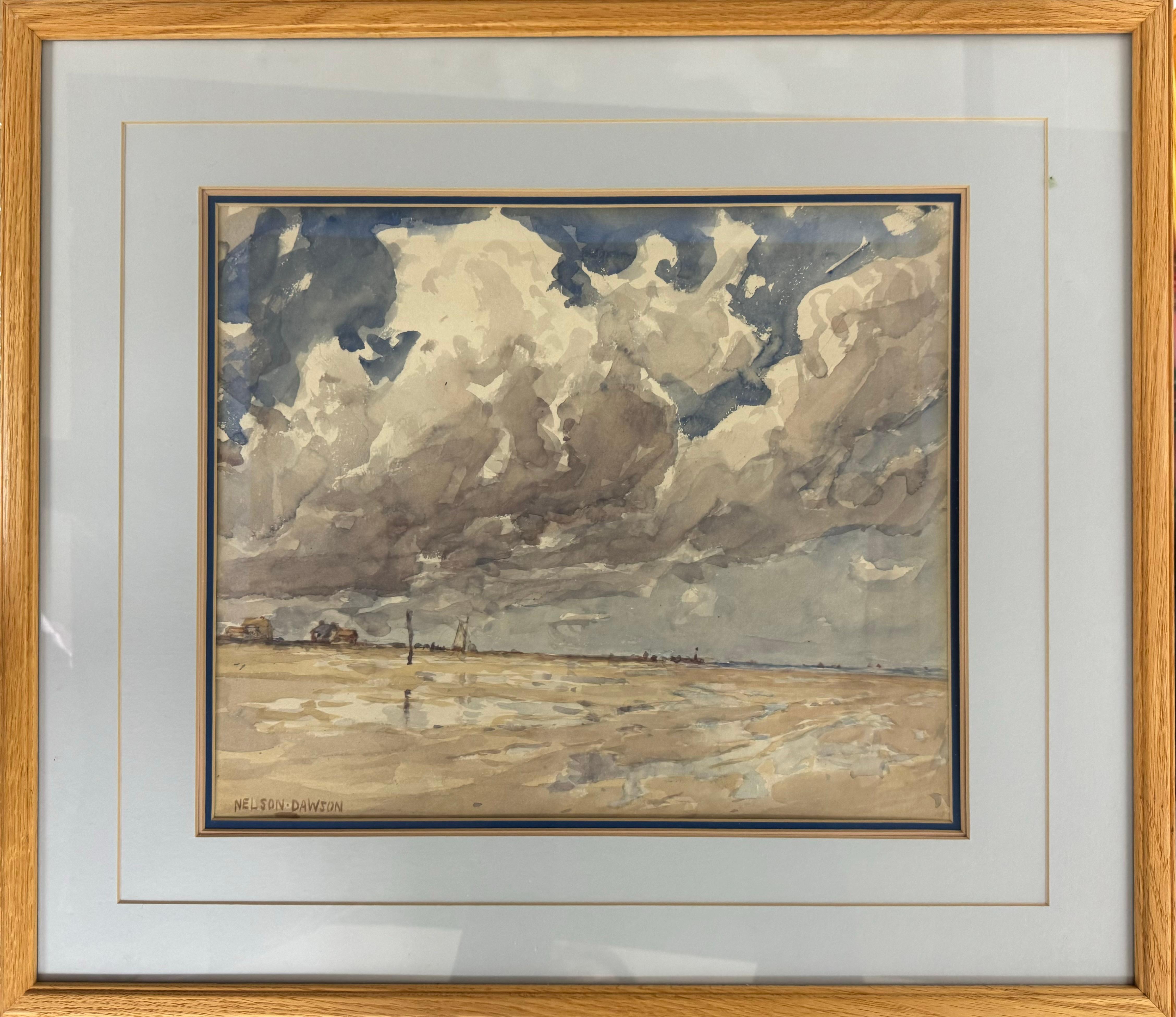 Paesaggio (Nuvole) - Painting di Nelson Dawson