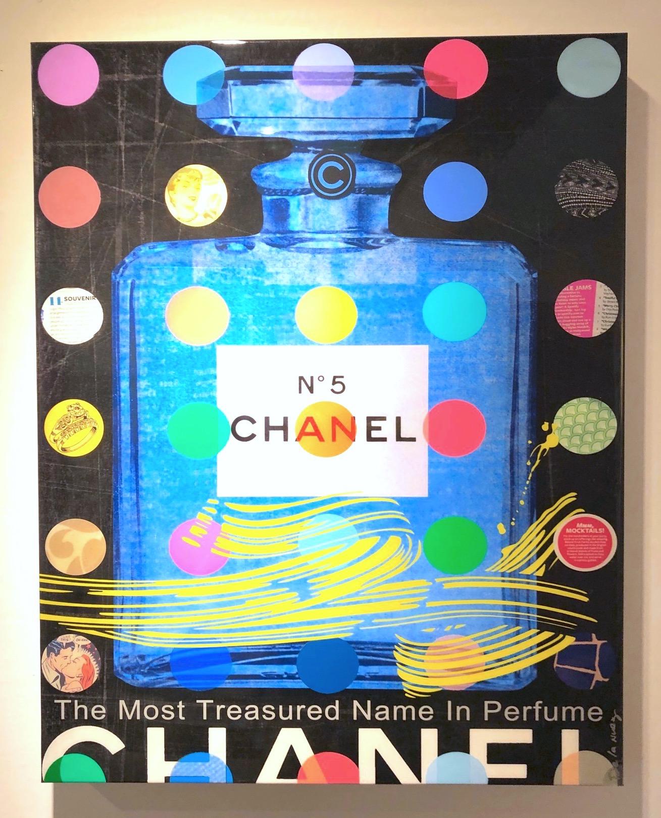 Chanel N°5 black - Mixed Media Art by Nelson De La Nuez