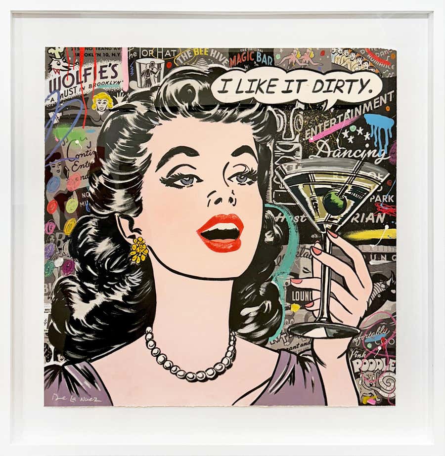 Nelson De La Nuez "Dirty Girl" Mixed Media