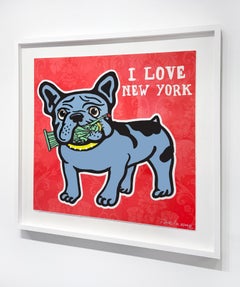 Nelson De La Nuez "I Love NY Dog" Mixed Media