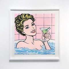 Nelson De La Nuez "Martini Time" Mixed Media