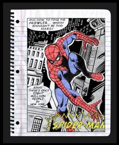 Nelson De La Nuez Spider Man Mixed Media Oil Pastel Sketch 