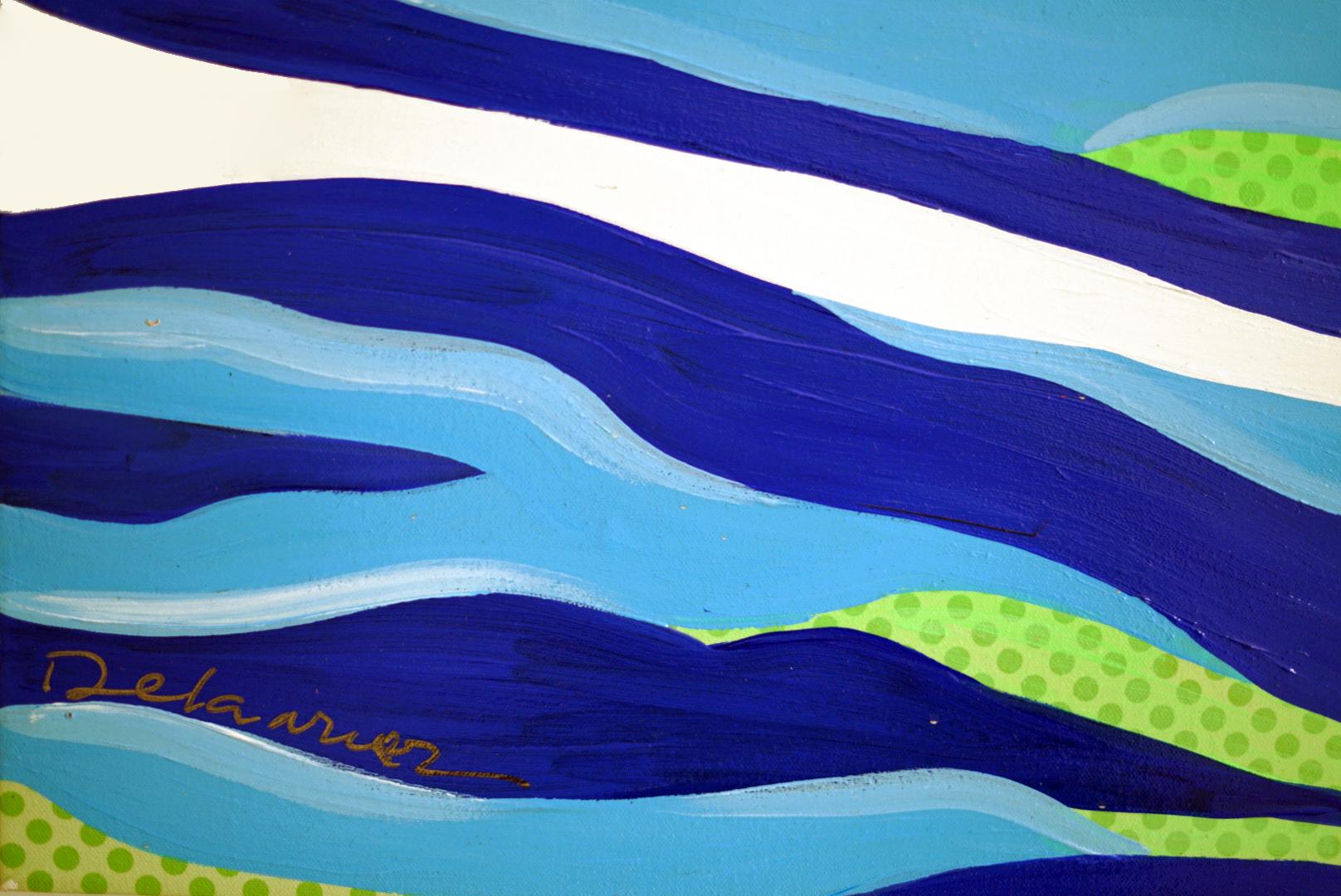 Yacht Life - White Figurative Painting by Nelson De La Nuez