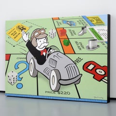 Nelson De La Nuez FREE PARKING SPIRIT Mixed Media Painting