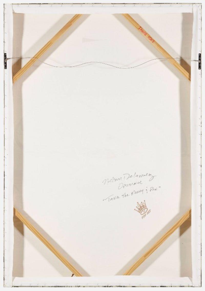 Nelson De La Nuez né en 1959
Prendre l'argent et s'enfuir
2015
techniques mixtes sur toile
63 h × 44 w × 3 d in (160 × 112 × 8 cm)


Signé en bas à droite 