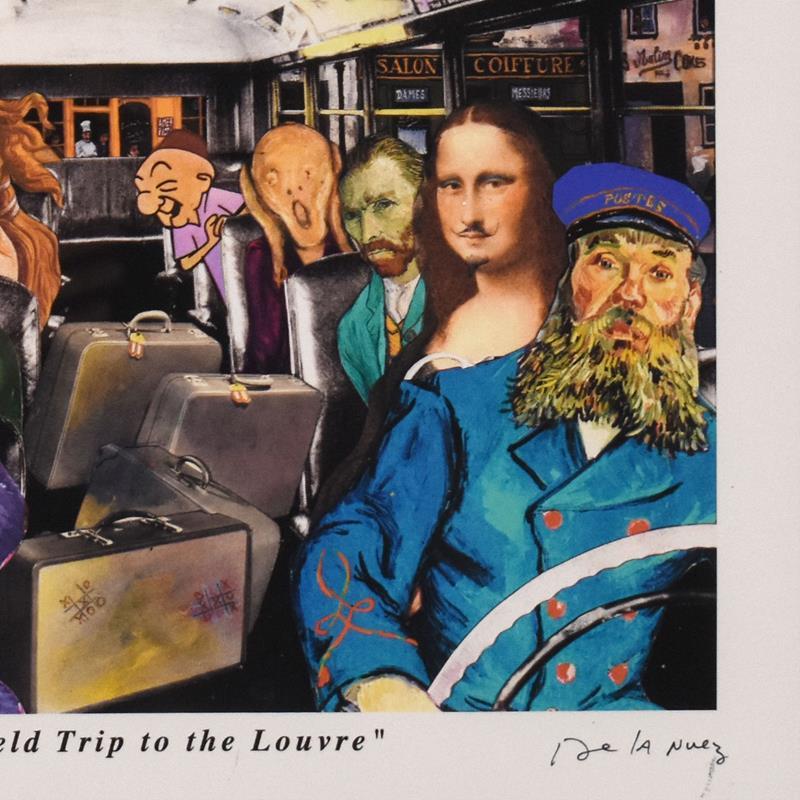 „Field Trip to the Louvre“ AP Limitierte Auflage – Print von Nelson De La Nuez
