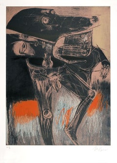Nelson Dominguez Artista cubano Serigrafía original firmada a mano n7