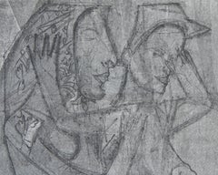 Nelson Dominguez, ¨Madre (gris)¨, 2005, Mischtechnik, 19.7x19.7 in