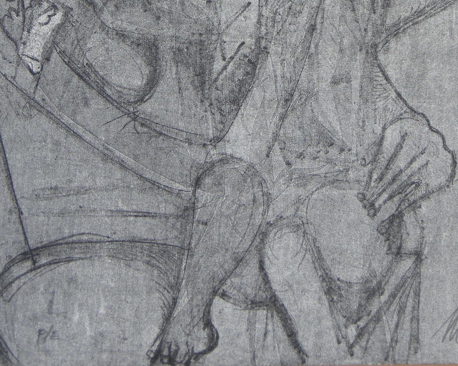 Nelson Dominguez, ¨Madre (gris)¨, 2005, Tecnica mista, 19,7x19,7 pollici in vendita 2