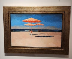 Bagno Salute Italian Beach  Outdoor 16" x 24"   Vibrant Atmosphere Framed FAA