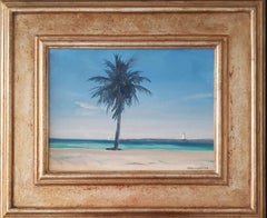  Cable Beach Palm Tree, Nassau, Bahamas, Impressionism, Museum Exhibits,  
