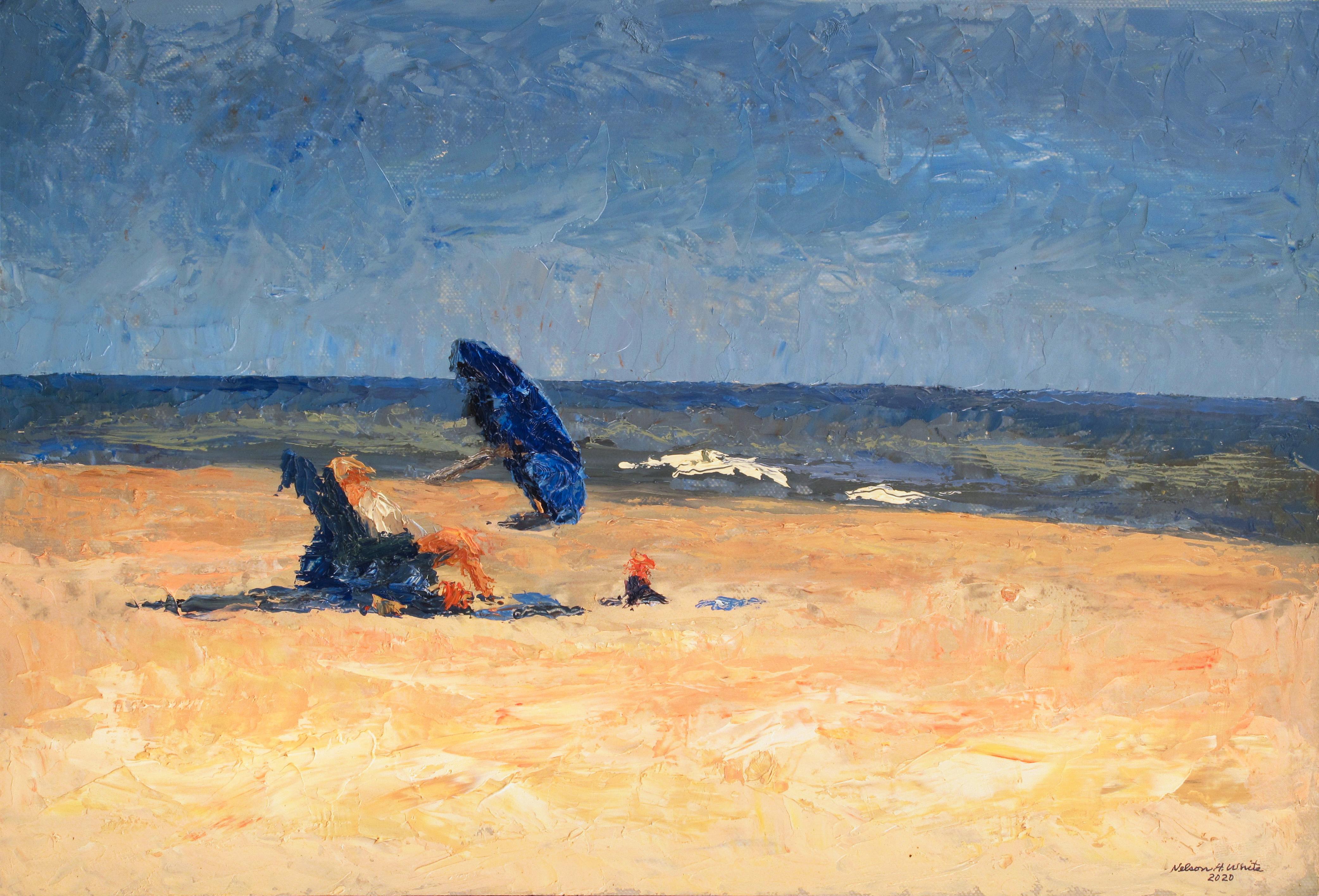 Nelson H. White Landscape Painting - Coopers Beach I, 08.01.2020