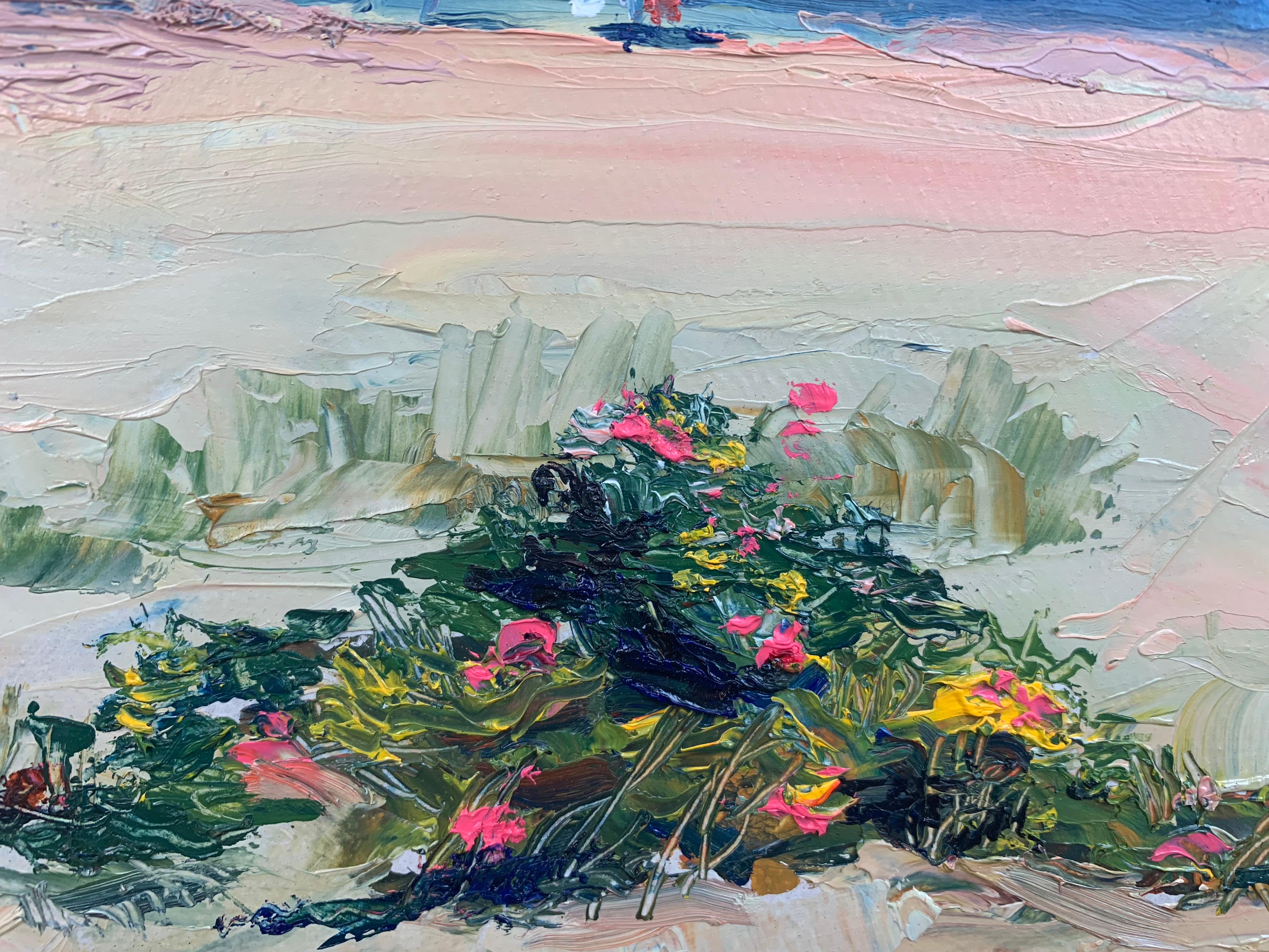Long Beach, Sag Harbor, NY - Beige Landscape Painting par Nelson H. White