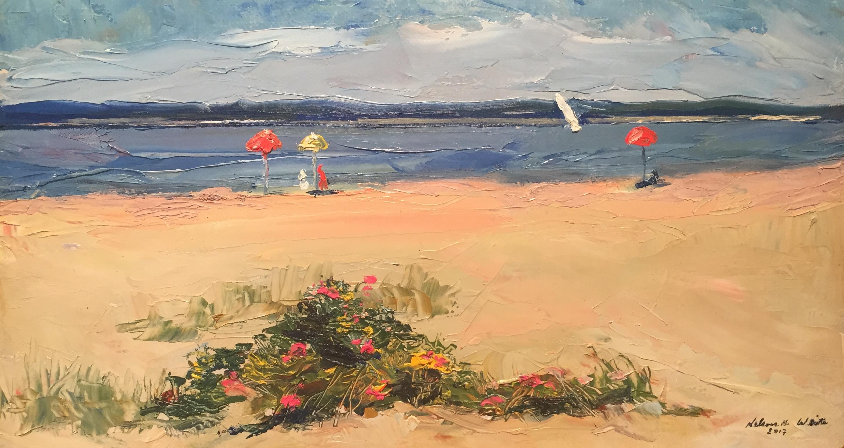 Nelson H. White Landscape Painting - Long Beach, Sag Harbor, NY