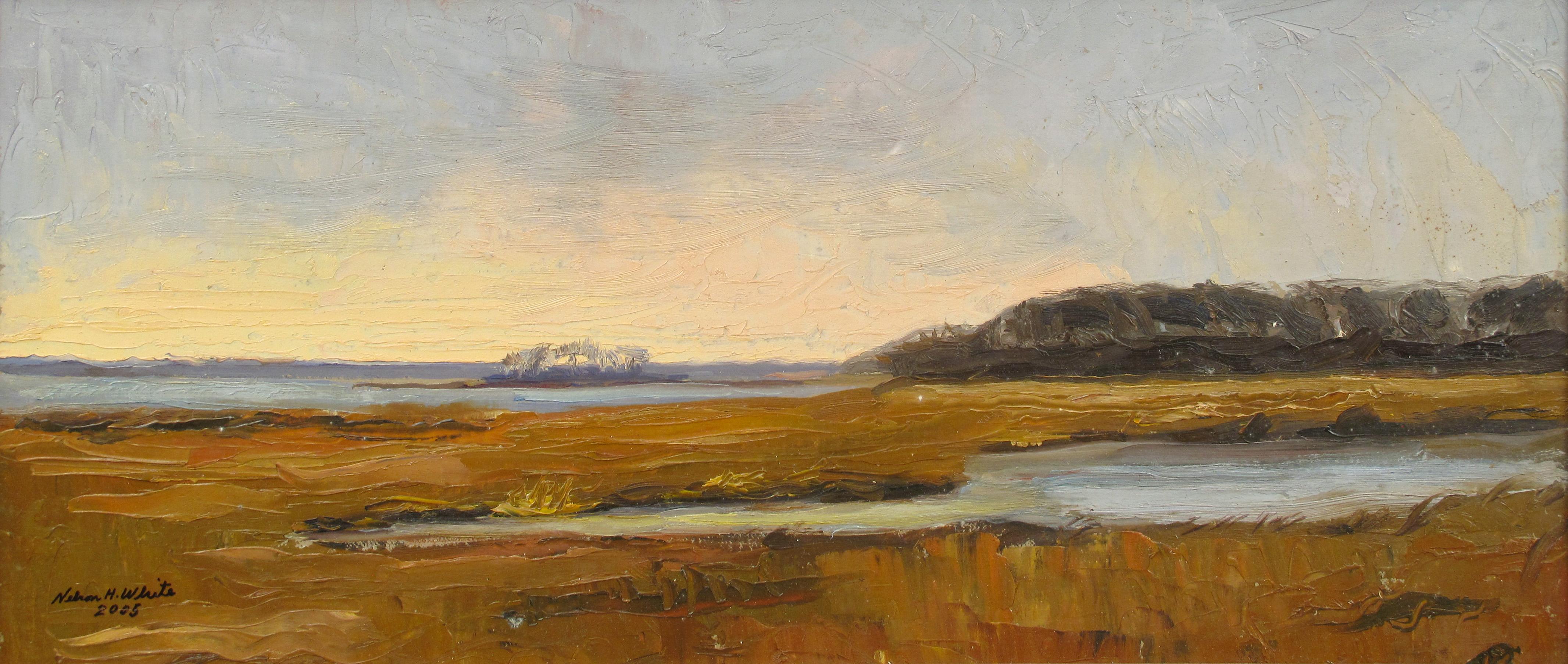 Nelson H. White Landscape Painting - Mashomack Pt 12.27.2005