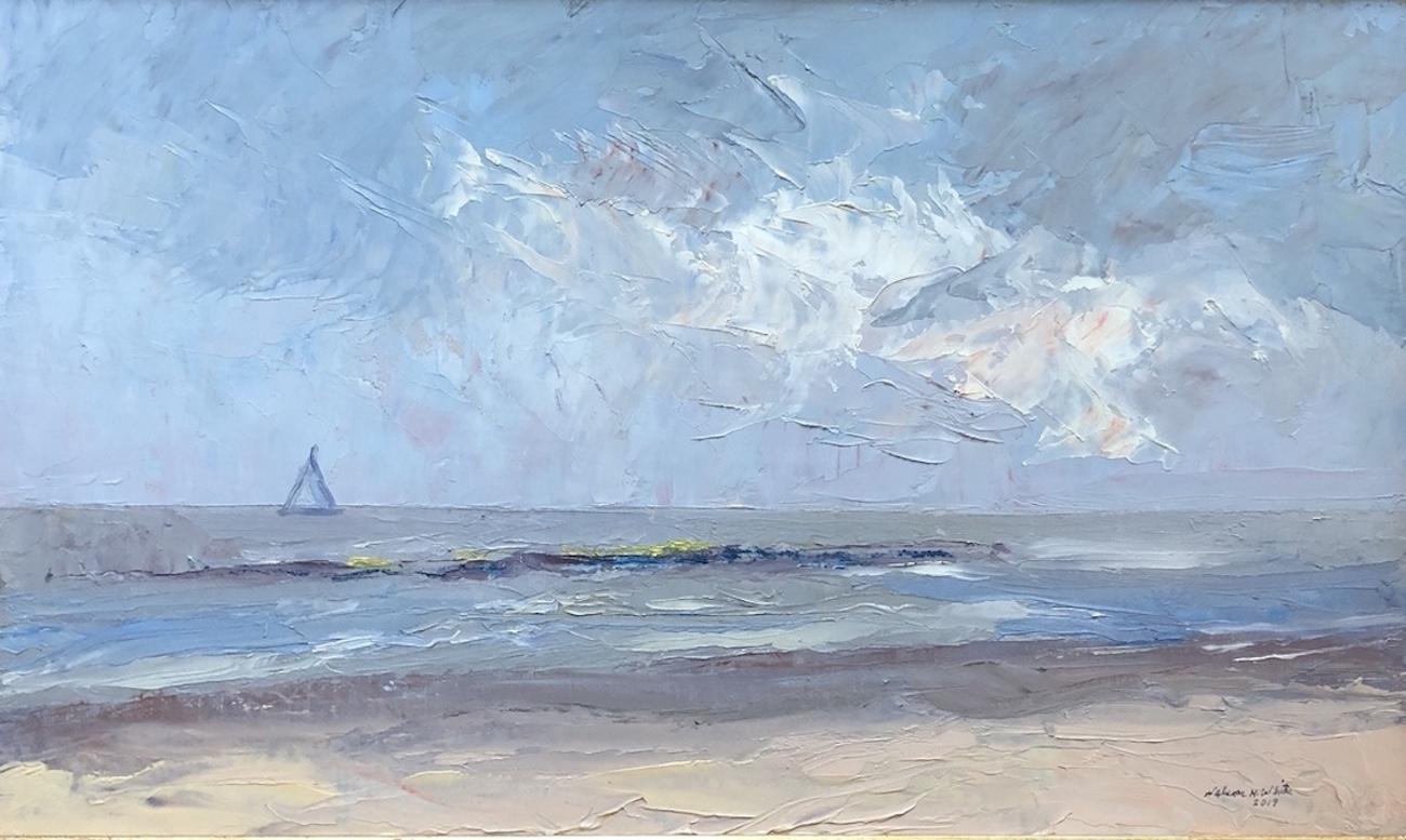 Nelson H. White Landscape Painting – Meer und Himmel