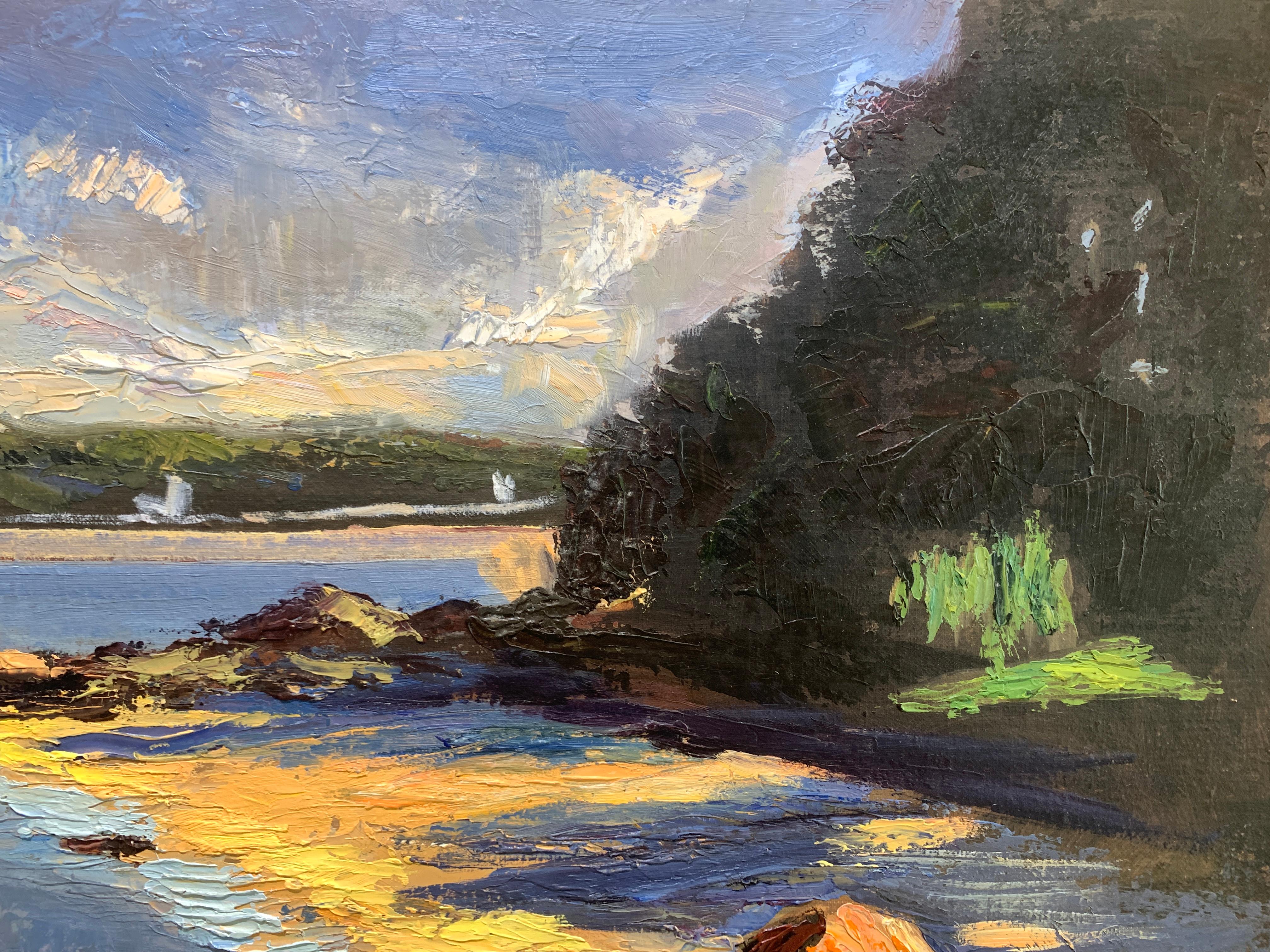 «helter Island, Long Island, NY 01.01.2000 » paysage impressionniste américain en vente 1