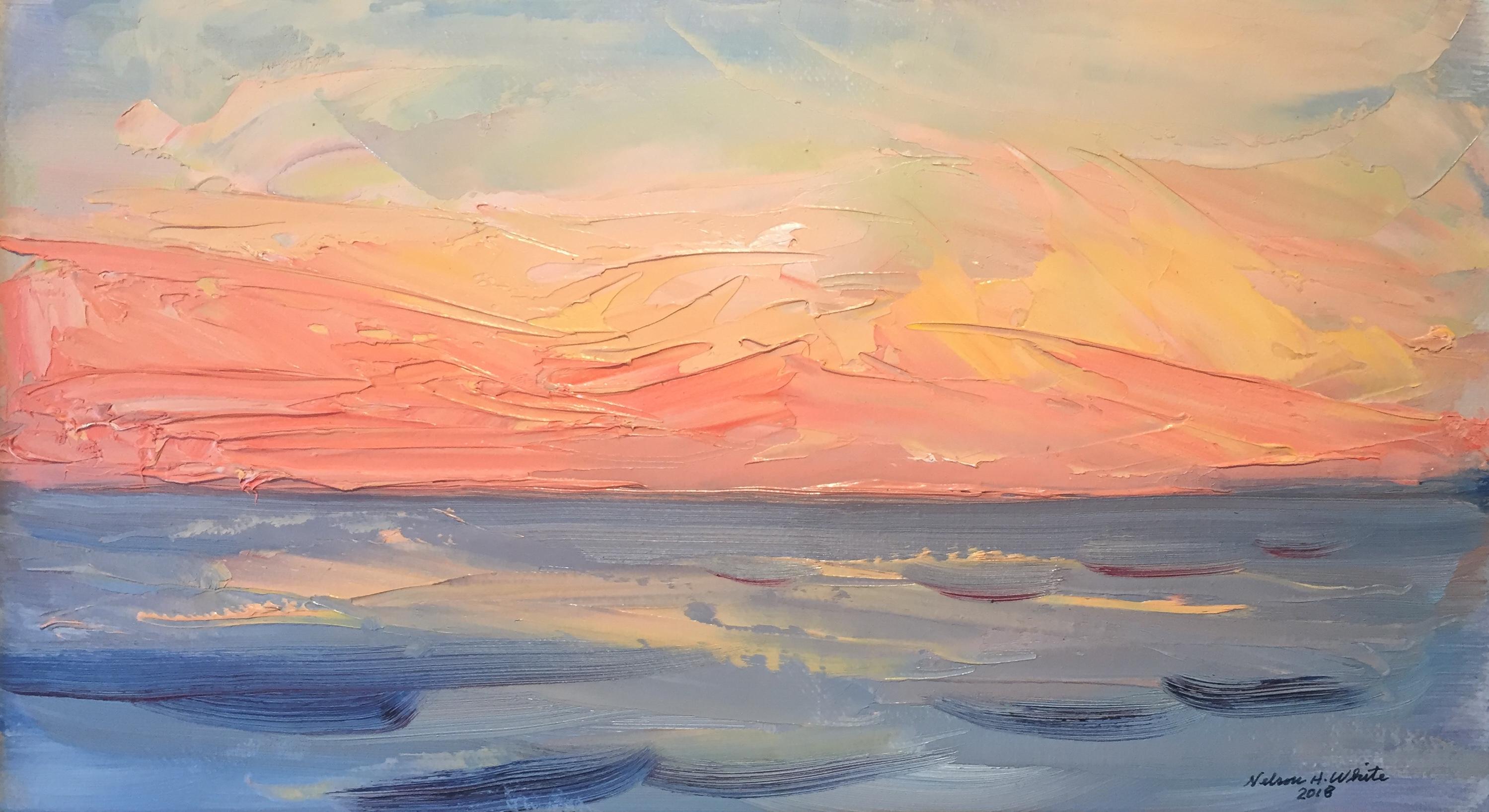 Nelson H. White Landscape Painting – Sonnenuntergang