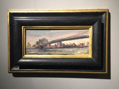 "The Brooklyn Bridge" Contemporary Impressionist landscape in NYC