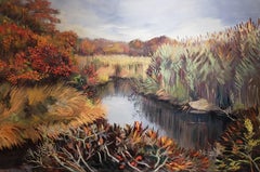 The Marsh, Waterford CT, Oil, Museum ,Florence Academy, Free Shipping 