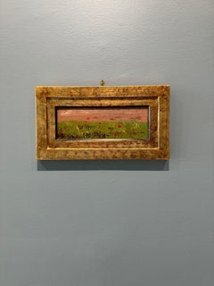 "The Poppy Field 4.5.2024" bright impressionist oil painting en plein air, Italy