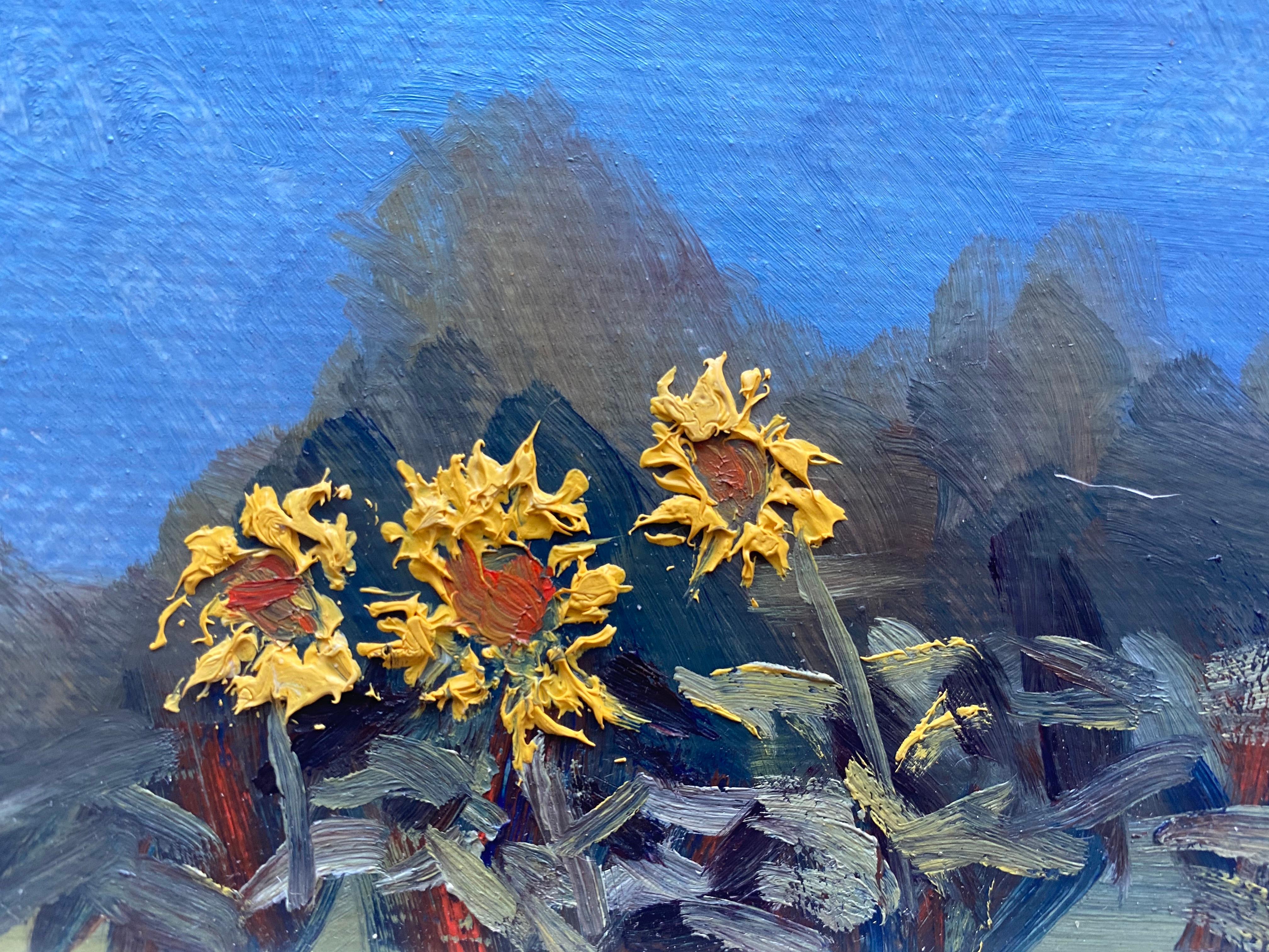 The Sunflowers 9.25.2019 - American Impressionist Painting by Nelson H. White