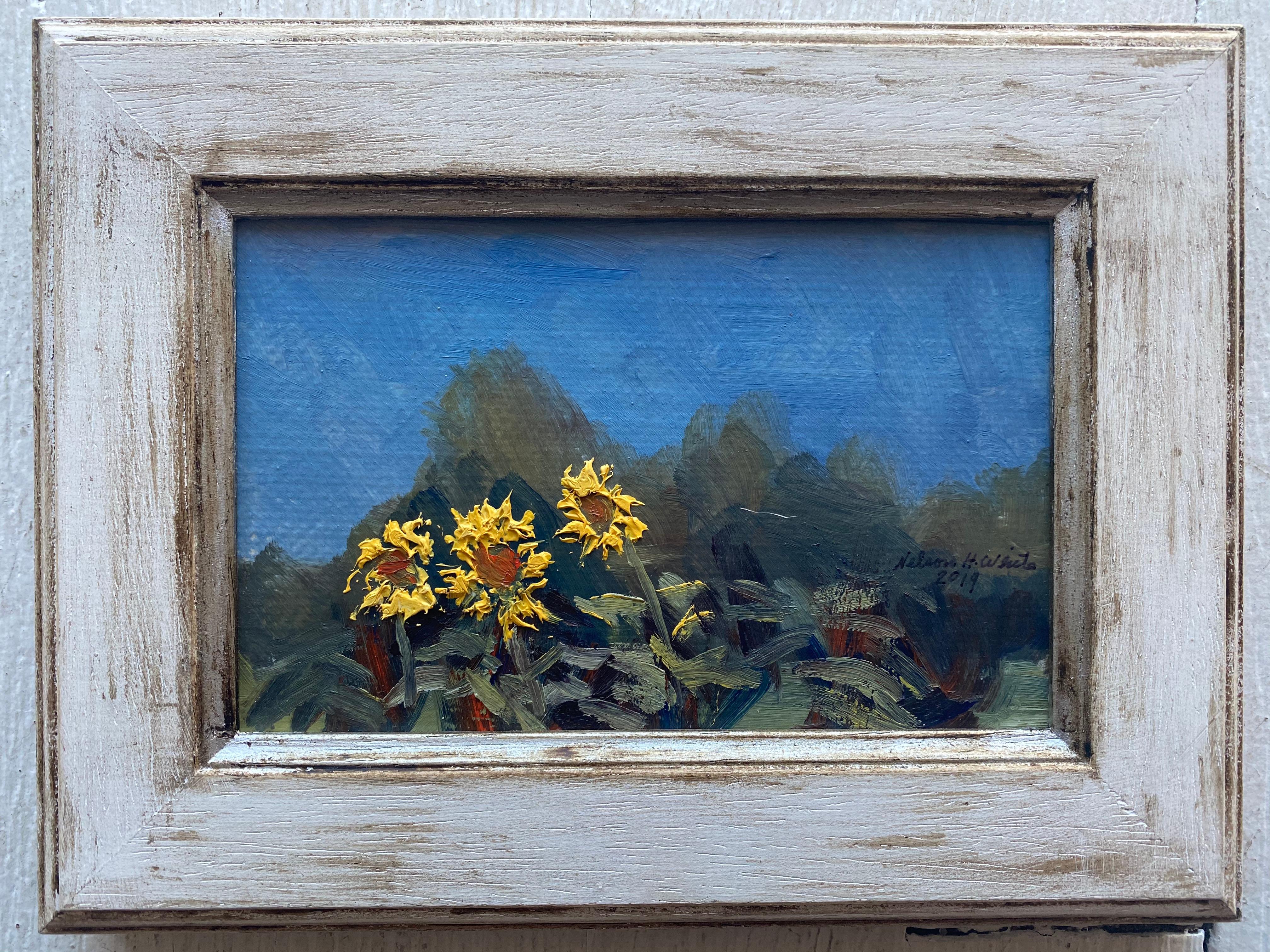 Nelson H. White Still-Life Painting - The Sunflowers 9.25.2019