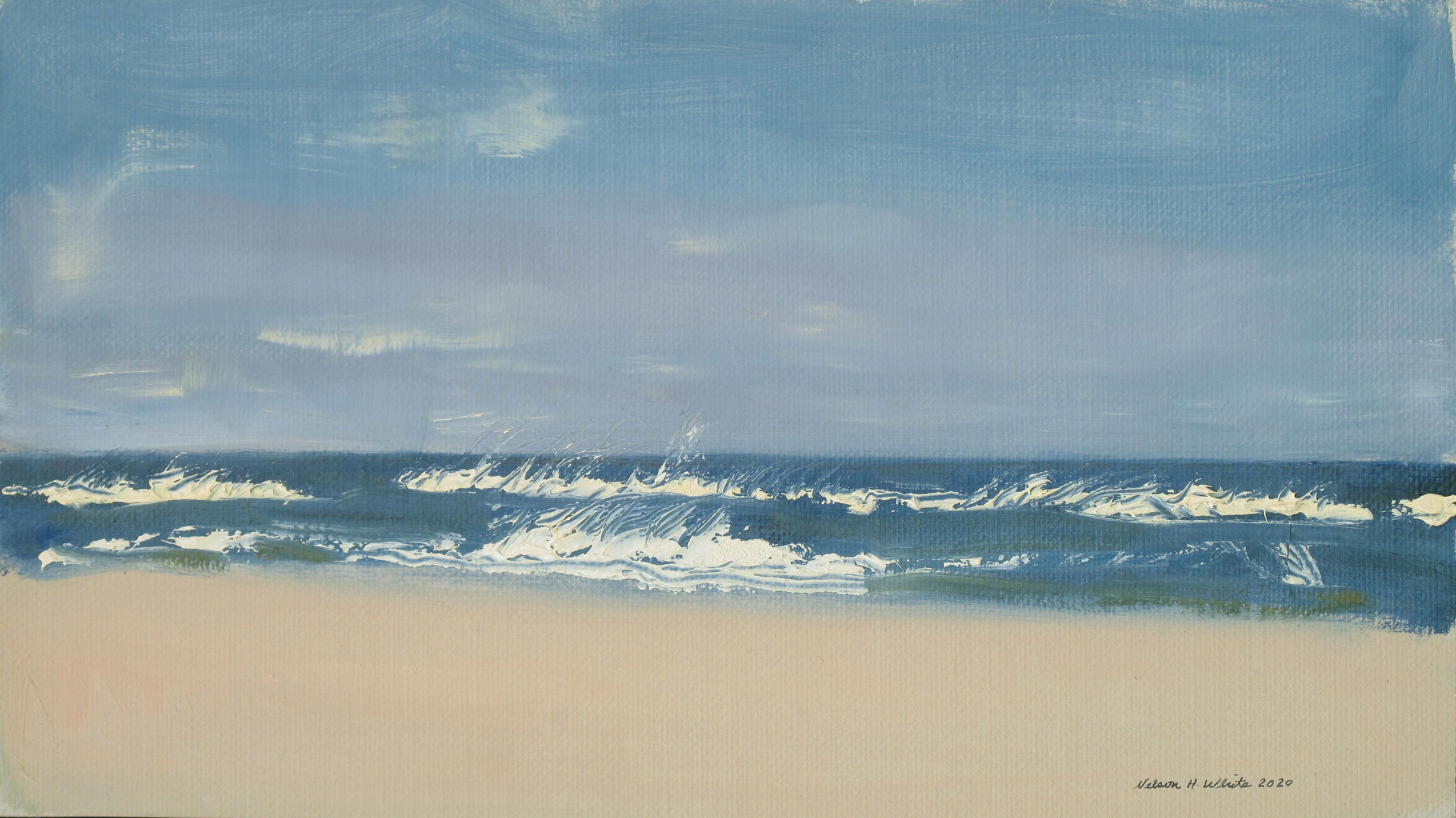 Nelson H. White Landscape Painting - The Waves Coopers Beach 09.21.2020