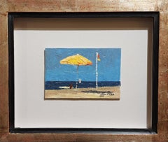 The Yellow Umbrella, Viareggio 4" x 6"  $1800 Italian Beach $1800