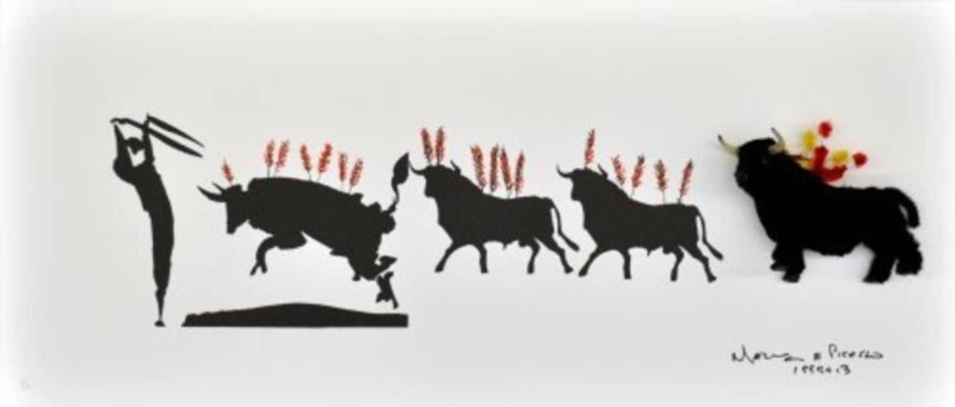 Nelson Leirner Animal Print - Picasso Toros-1 